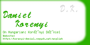 daniel korenyi business card